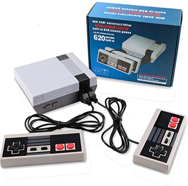 Retro Game Console with 620 Built-in Games & 2 Controllers | AV Output | Classic Mini Gaming System  ITEM# MG - RVG-100