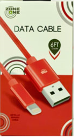 6 FT DATA USB TO LIGHTNING CABLE FOR IPHONE    ITEM # KK- USBTOLIG6FT