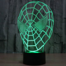 3D Lamp - SPIDER MAN MASK  ITEM # MG-3D SPIDERMAN MASK
