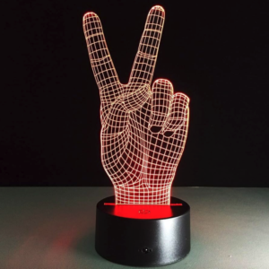 3D Lamp - PEACE SIGN