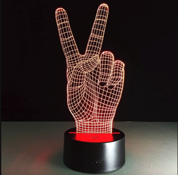 3D Lamp - PEACE SIGN