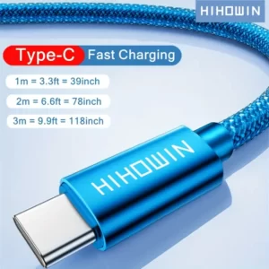 Nylon Braided TYPE C TO USB Cable for Fast Charging Cable 10 FT   ITEM # MG- 10FTCTOUSB