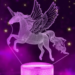 3D LAMP ILLUSION - UNICORN Unicorn lamp, 3D lamp, LED night light, Color-changing lamp, Kids' toy, Home decor