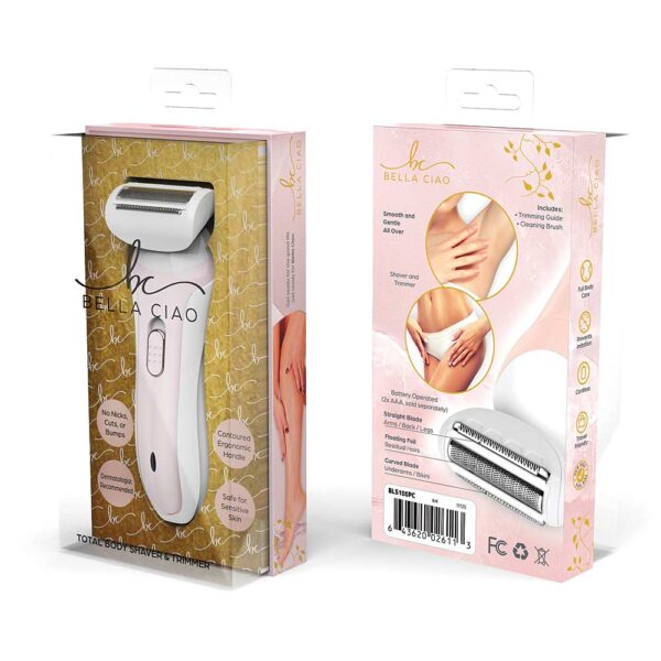 BELLA CIAO Ladies Shaver with Trimmer, Peach ITEM # FS-BEL-BLS100PC - Image 2