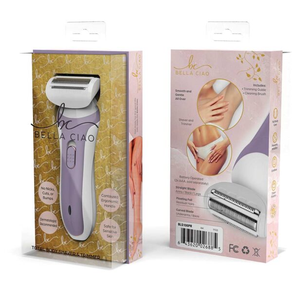 BELLA CIAO Ladies Shaver with Trimmer, Purple ITEM # FS - BEL-BLS100PR - Image 2