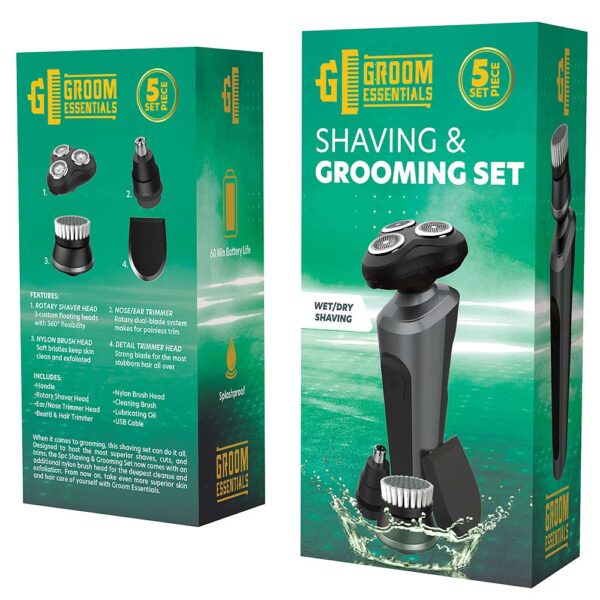 GROOM ESSENTIALS 5PC Wet/Dry Grooming Kit ITEM # FS-GEMS109 - Image 2