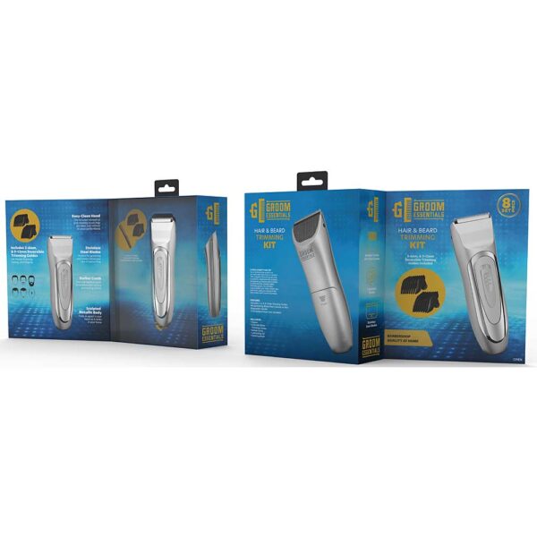 GROOM ESSENTIALS 8PC HAIR CLIPPER SET IN A BOX ITEM # FS-GEMS202 - Image 2
