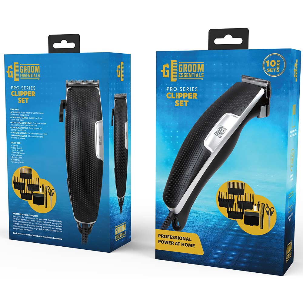 GROOM ESSENTIALS 10PC HAIR CLIPPER SET ITEM # FS-GEMS204 - Image 2
