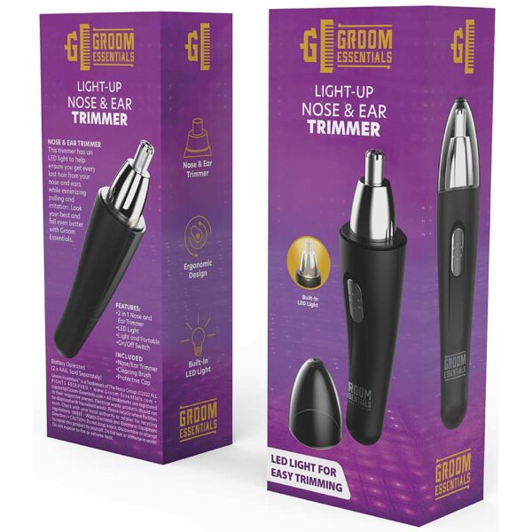 GROOM ESSENTIALS Nose & Ear Trimmer with Led Light ITEM # FS-GEMS300 - Image 2