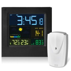 Wireless Weather Station Alarm Clock with Full-Color Display Item # ZR-RCARCWS30A