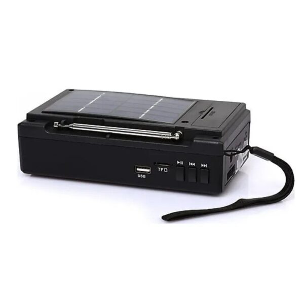 Multifunctional Bluetooth Speaker with AM/FM Radio, Solar Charging, and Built-in Flashlight NS2040 for Universal Cell Phone And Bluetooth Device (Red) ITEM # KK- NS2040RD - Image 2