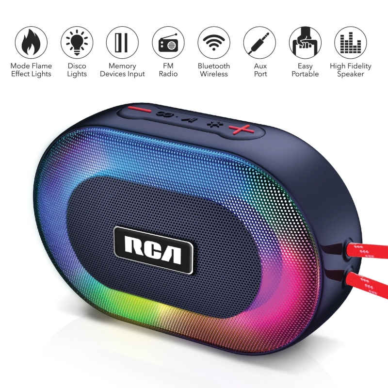 RCA Disco-101 Mini Bluetooth Speaker with LED Mode #TT- Disco-101 - Image 3