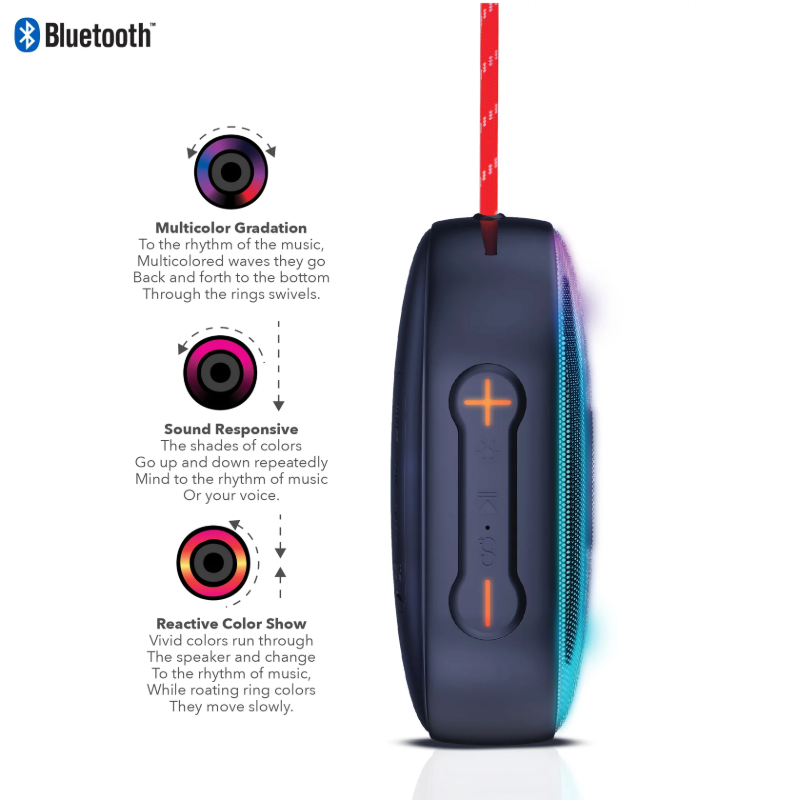 RCA Disco-101 Mini Bluetooth Speaker with LED Mode #TT- Disco-101 - Image 2