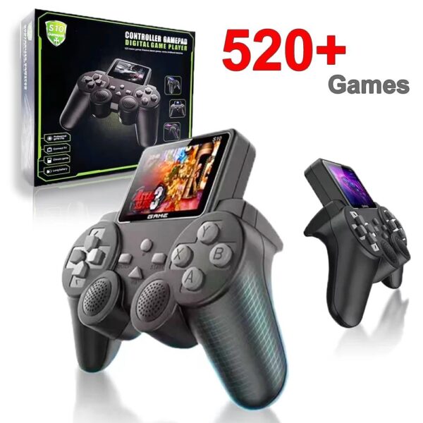S10 Mini Video Game Console – 520 Games, Dual Controllers, AV Output               ITEM# MG- S10GAMEBLK