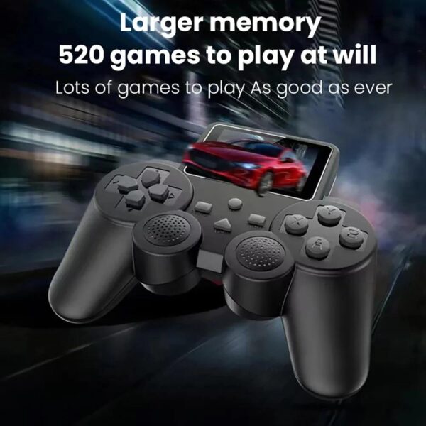 S10 Mini Video Game Console – 520 Games, Dual Controllers, AV Output               ITEM# MG- S10GAMEBLK - Image 2