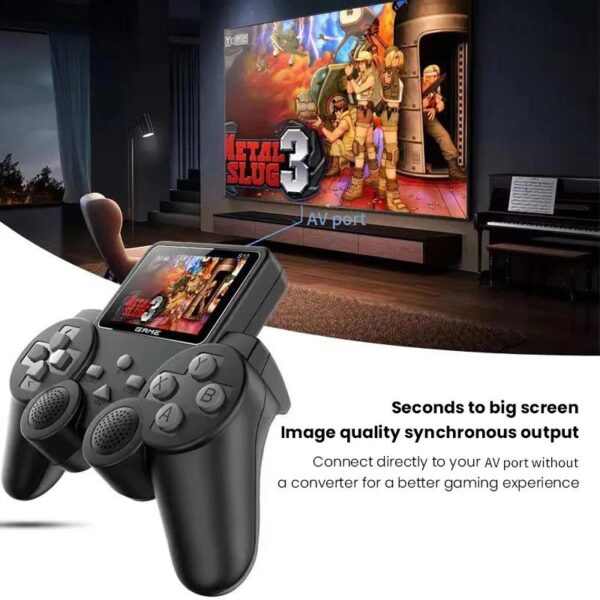 S10 Mini Video Game Console – 520 Games, Dual Controllers, AV Output               ITEM# MG- S10GAMEBLK - Image 3