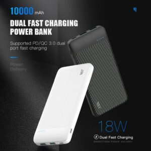 Ultra-Slim 10,000 mAh Universal Power Bank – Portable charger compatible with all cell phones and devices  ITEM # KK- SL10D-10000mAh