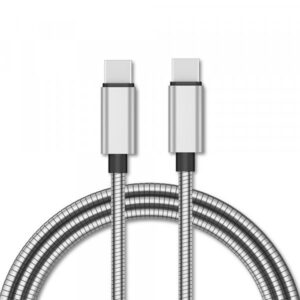 Type-C to Type-C  Cable 3.3ft: Aluminum Braided for Charging & Data Transmission 65W for Universal Cell Phone  ITEM # KK- TYPECTOCALUM