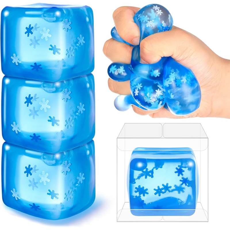 Snow Flake Gummy Squishy Cube, 5cm x5 cm SUPER HOT ITEM # HH- SQD025