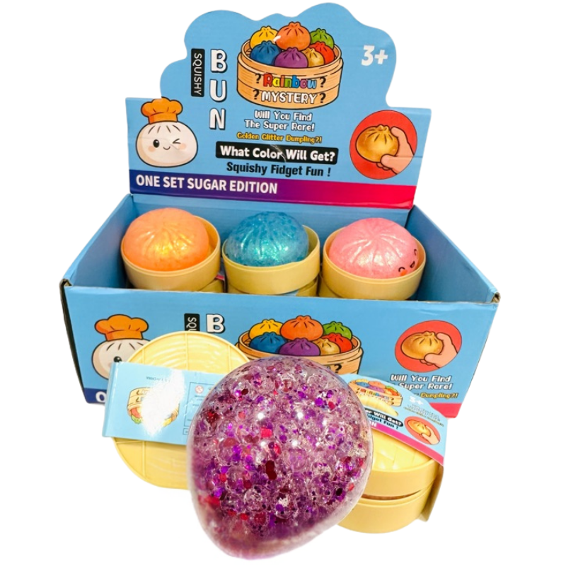 Glitter w/Jelly Beads Squishy Dumplings ITEM # HH- SQD038