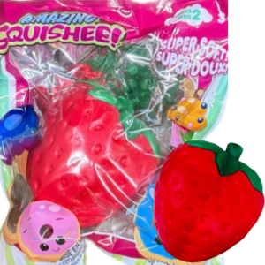Amazing Squishee Strawberry!    4”x4.5”     ITEM # HH-GS027100