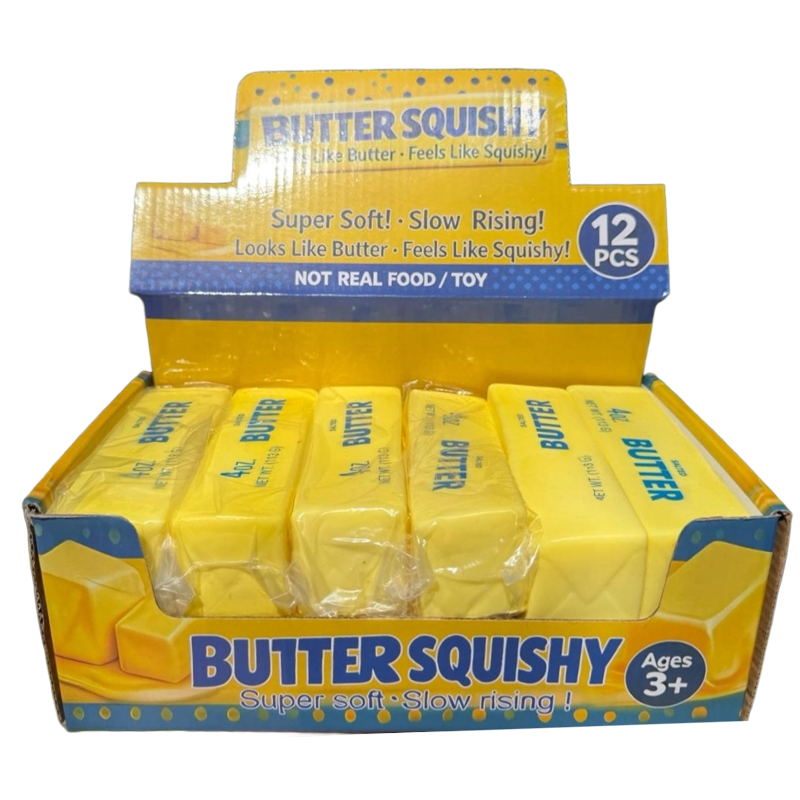 YELLOW Butter Squishy w/ Display Box (4oz) ITEM # HH-SQD0-BT01