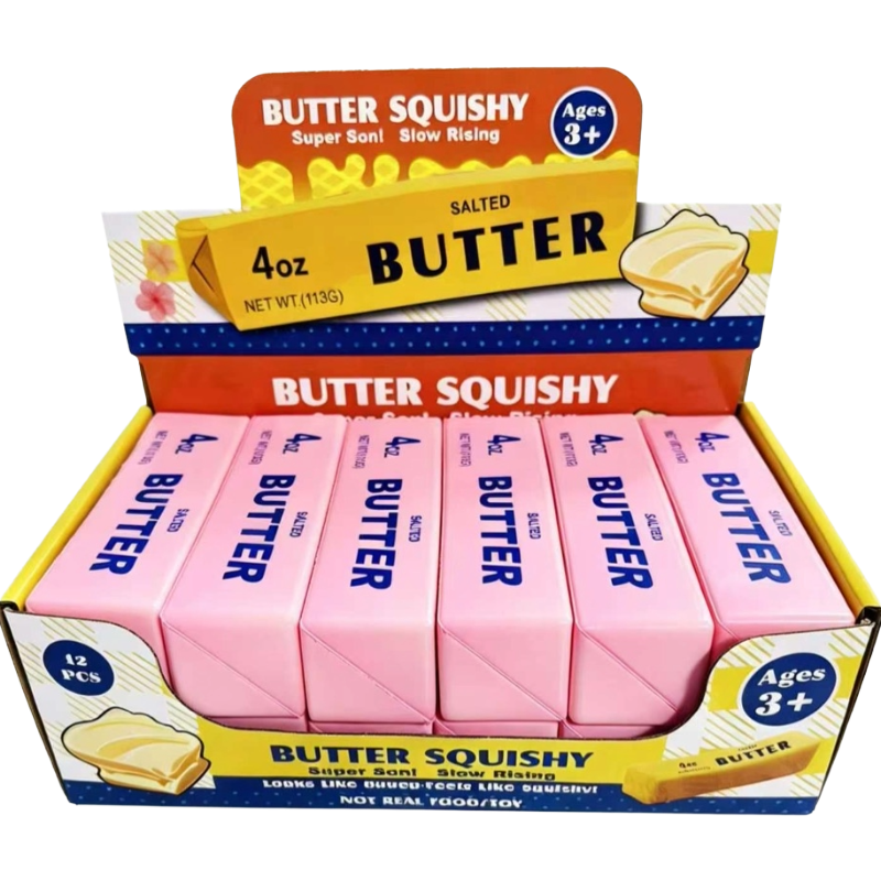 Pink Butter Squishy (1.5”x5.5”) ITEM # HH-SQD0-BT06