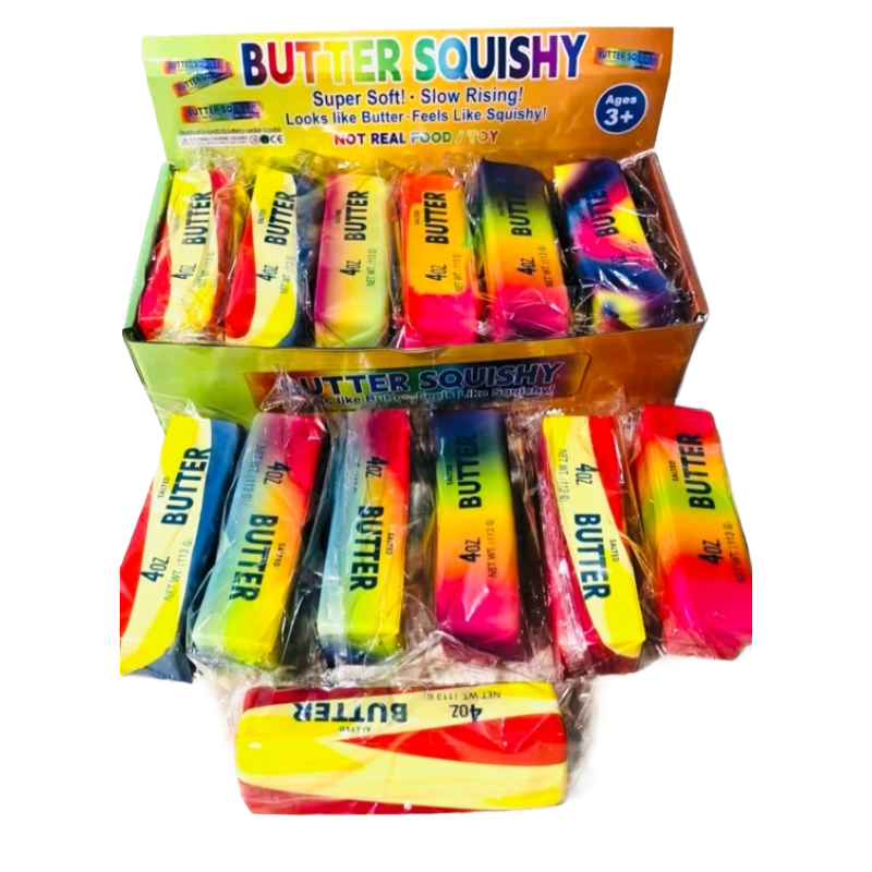 Rainbow 4 oz Butter Squishy SLOW RISE ITEM # HH-SQD0-BT05
