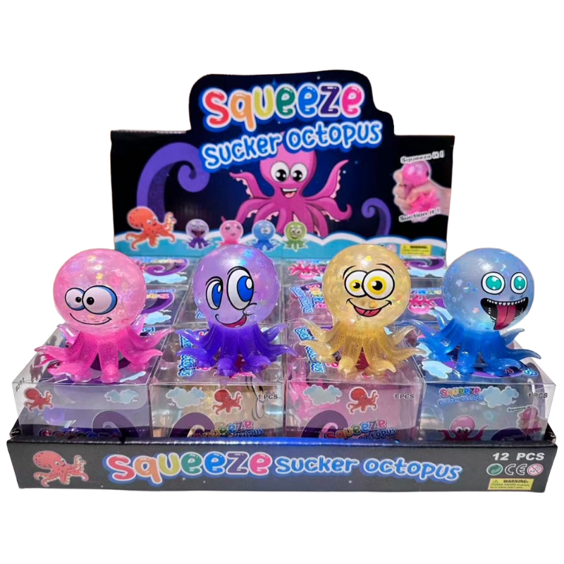 Octopus Squishy with Suction Feet ITEM # HH- SQD065