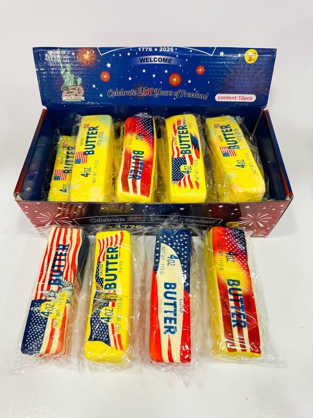 American color 4 oz Butter Squishy slow rise foam squishy ITEM # HH SQD0-BT06USA