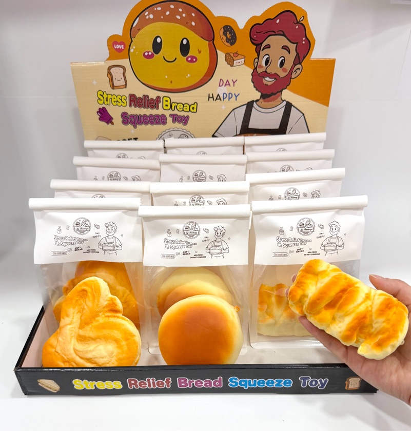 3pc Assorted Soft Imitation Bread Squishy 2 ITEM # HH-MT040