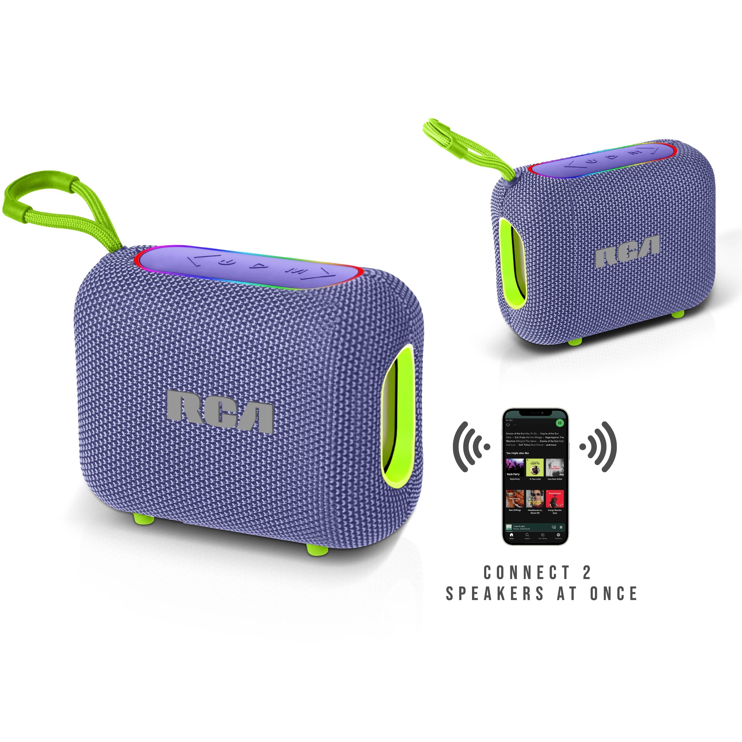 RCA BEAT-33 Portable Bluetooth Speaker with RGB Lights ITEM # TT- BEAT-33 - Image 5