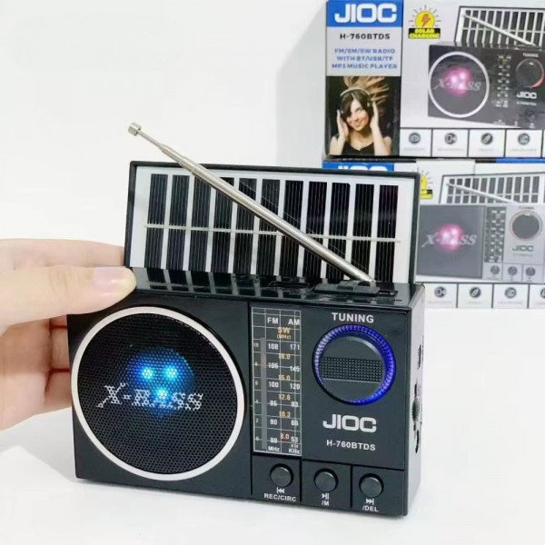MP3 Player Portable Solar Bluetooth Speaker with AM/FM/SW Radio ITEM # KK- H760BTDS - Image 3