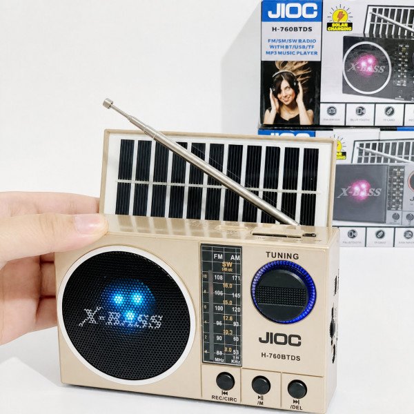 MP3 Player Portable Solar Bluetooth Speaker with AM/FM/SW Radio ITEM # KK- H760BTDS - Image 4