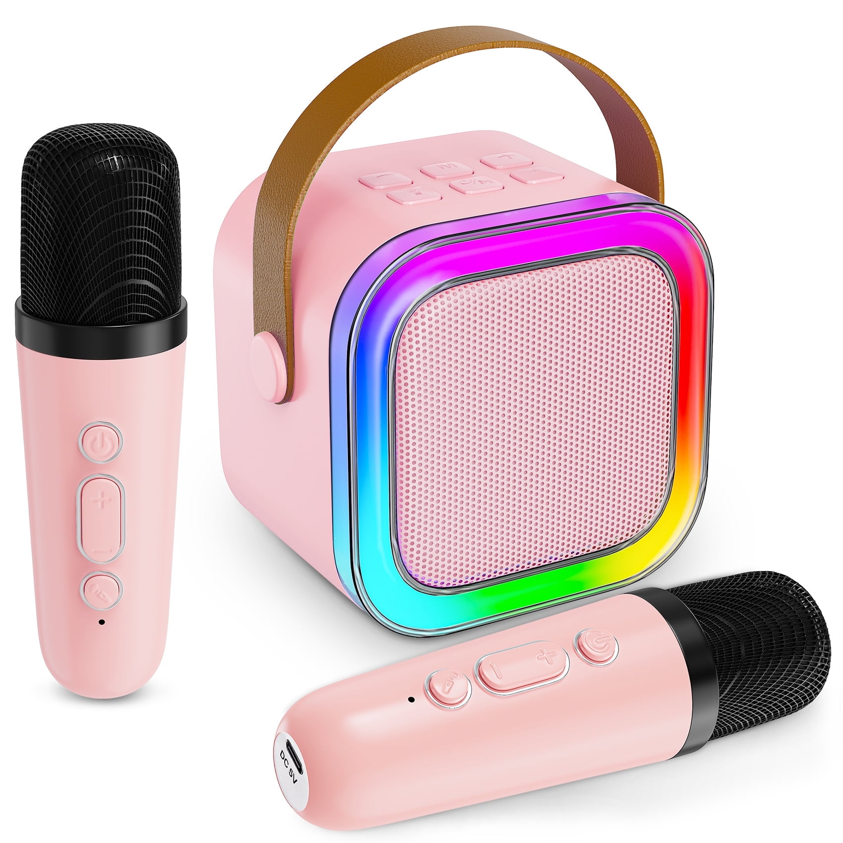 RGB LED Cube Karaoke Speaker with Wireless Mic ITEM # MG- K12